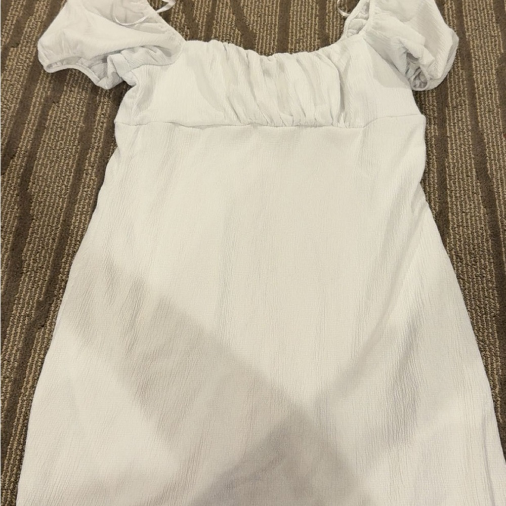 White Puff Sleeve Dress